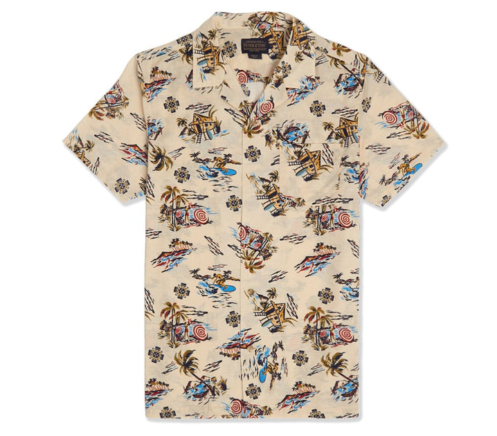 1940s Universe Hawaiian Shirt - Beige