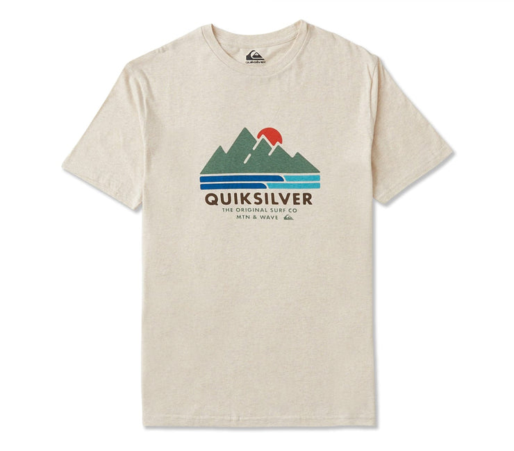 Scenic Recovery Organic Tee - Vintage White Heather Tops Quiksilver Vintage White Heather S 