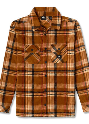 Surf Days Fleece Overshirt - Brown Plaid