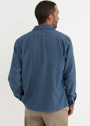 Textured Corduroy Shirt - Washed Indigo
