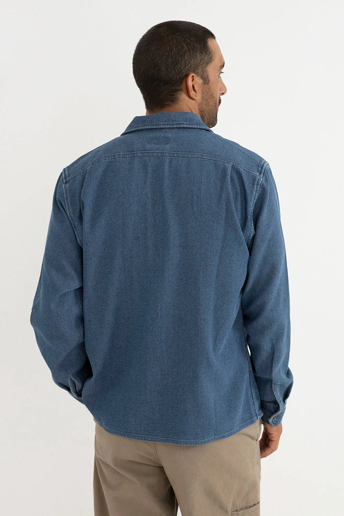 Textured Corduroy Shirt - Washed Indigo