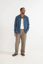 Textured Corduroy Shirt - Washed Indigo