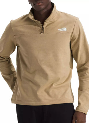 Cedar Trail Grid Fleece - Khaki Stone