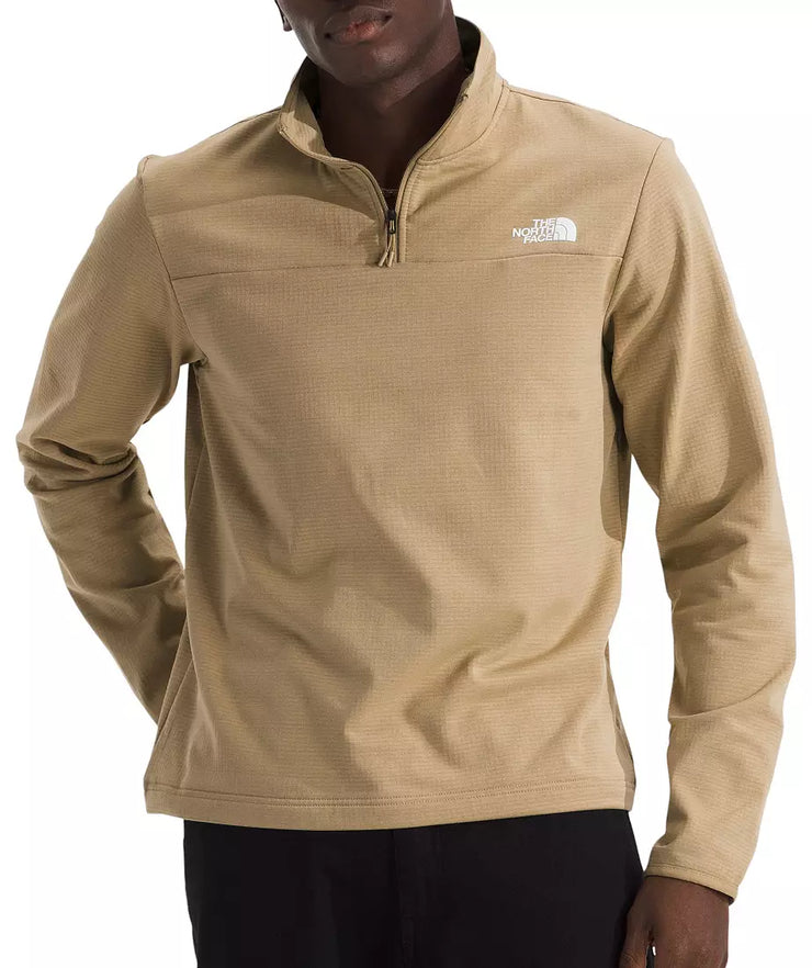 Cedar Trail Grid Fleece - Khaki Stone