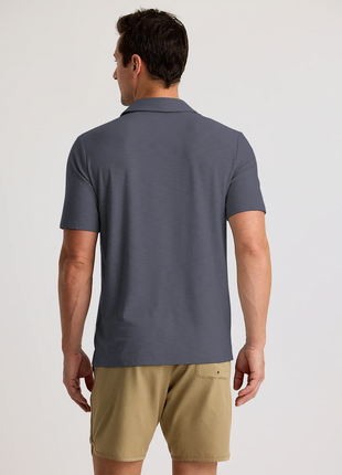 Bamboo Slub Polo - Storm Cloud