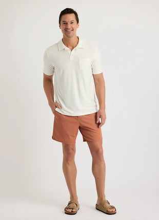 Bamboo Slub Polo - Sea Salt