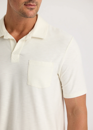 Bamboo Slub Polo - Sea Salt