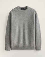 Shetland Wool Crewneck - Light Grey Heather