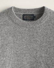 Shetland Wool Crewneck - Light Grey Heather