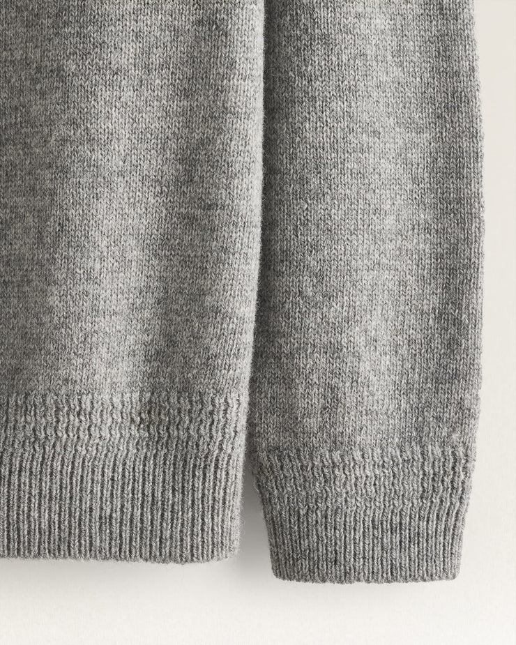 Shetland Wool Crewneck - Light Grey Heather