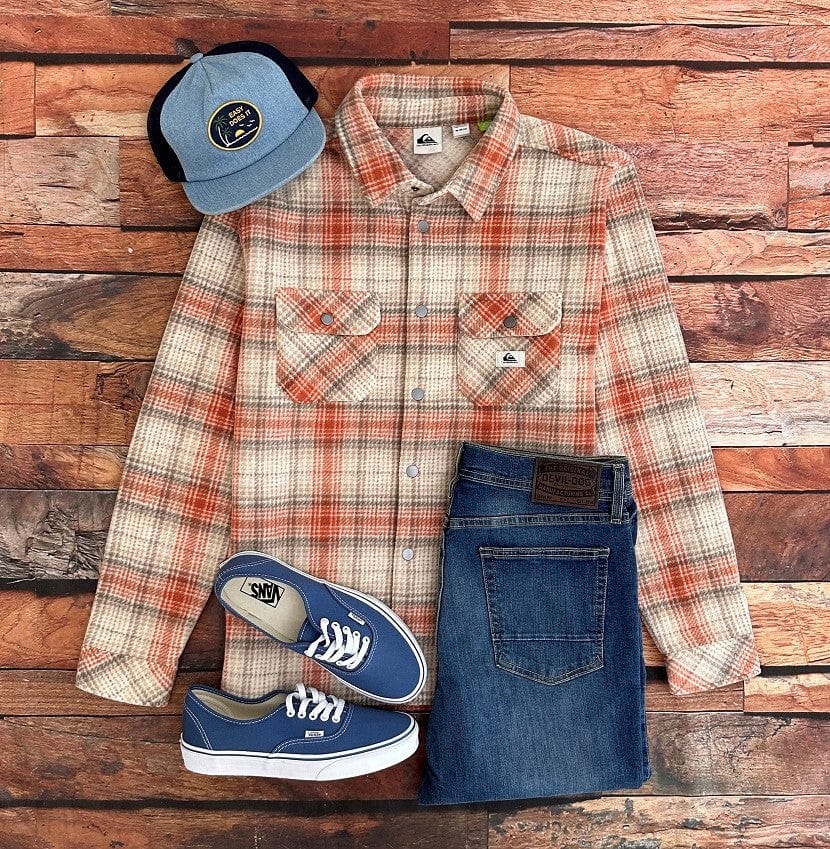 Epic Surf Fleece Overshirt - Birch Plaid – Man Outfitters