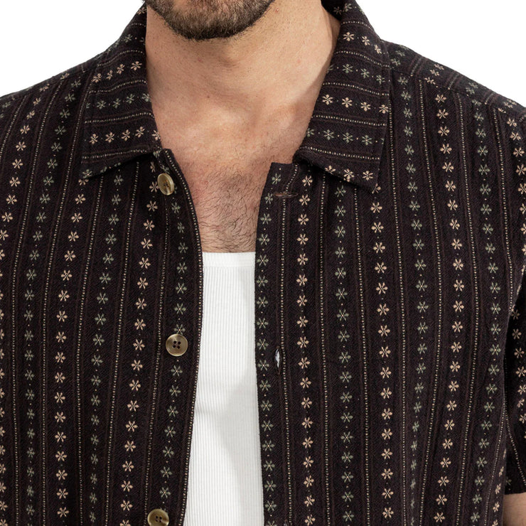 Dakota Stipe Shirt - Dark Umber