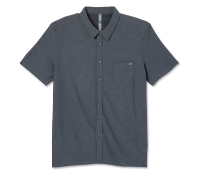 Ace Button Down - Charcoal