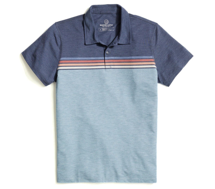 Air Stripe Polo - Navy / Slate