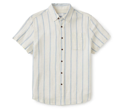 The Alan Shirt - White / Blue Stripe