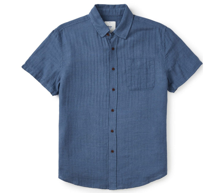 The Alan Solid Shirt - Washed Blue