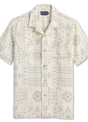 Aloha Linen Camp Shirt - Laurel Grove Ecru