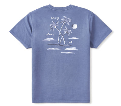 Aruba Tee - Blue Pigment Dye