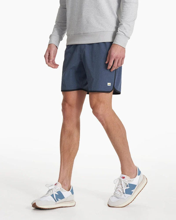 NWT $68 VUORI Banks Hybrid 2024 Shorts Azure Linen Texture Men's Sz Medium 7.5