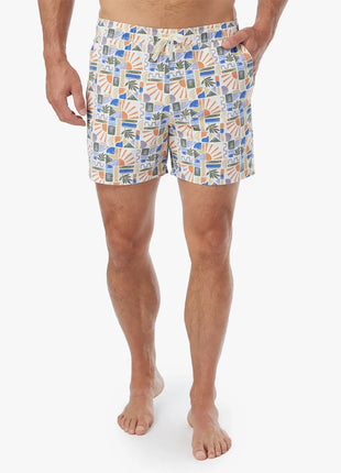 Bungalow Lined Short 5" - Beach Sun Tile