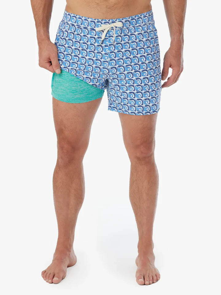 Bungalow Lined Short 5" - Rolling Waves