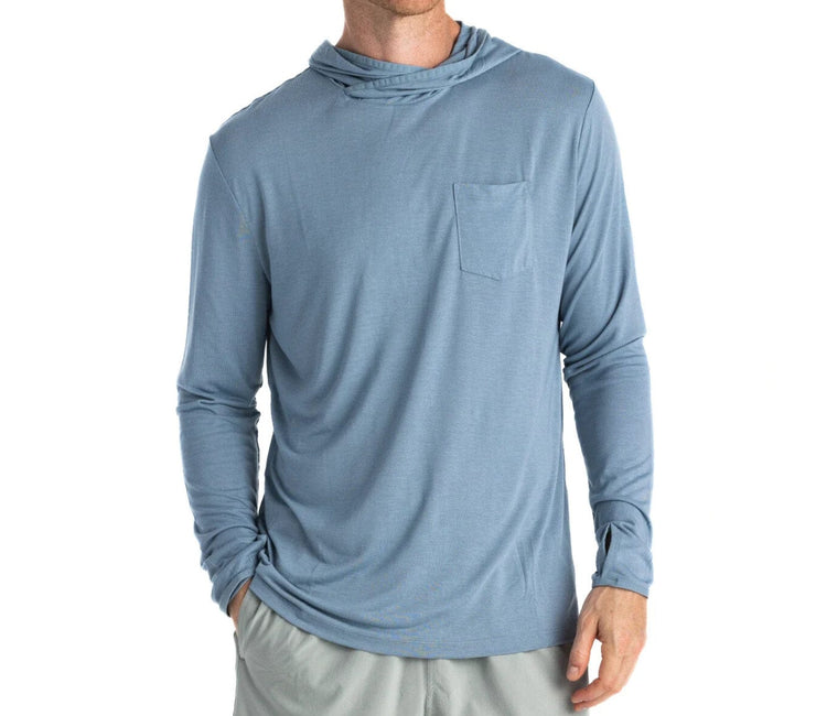 Bamboo Lightweight Hoodie - Blue Fog