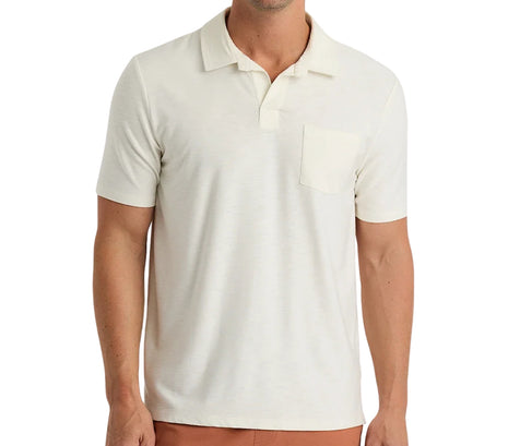 Bamboo Slub Polo - Sea Salt