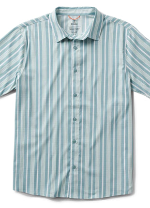 Bless Up Breathable Stretch Shirt - Dusty Blue Stripe