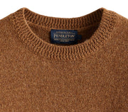 Shetland Wool Crewneck - Carmel Heather