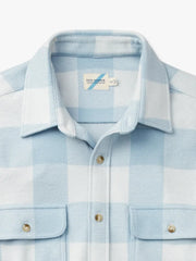 Dunewood Ultra Stretch Flannel - Light Blue Buffalo Check