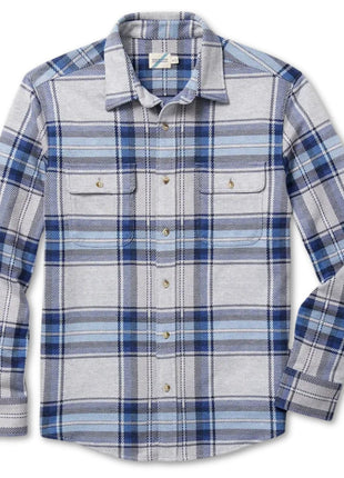 Dunewood Ultra Stretch Flannel - Big Surf Blue Plaid