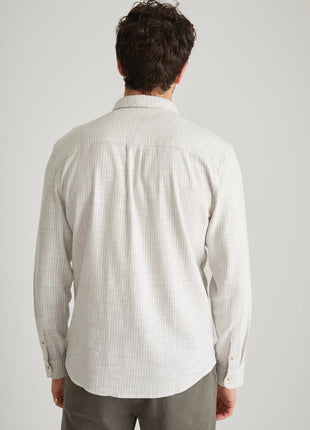 Stretch Selvage LS Shirt - Grey Stripe