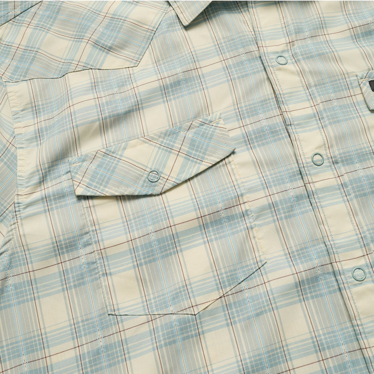 H Bar B Tech Shirt - Pool Plaid