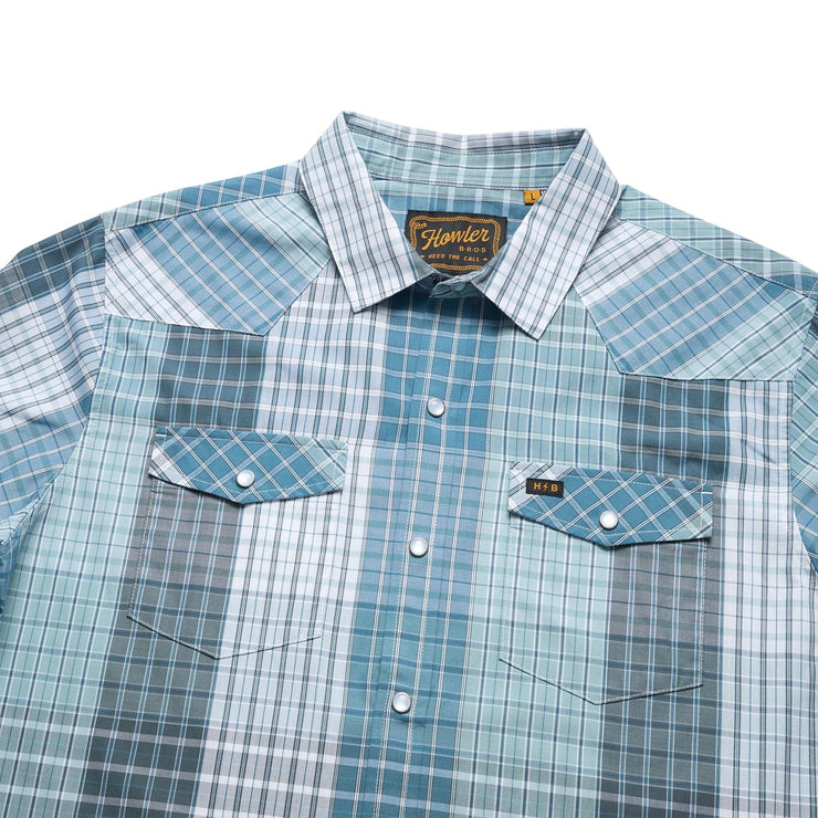 H Bar B Snap Shirt - Blue Plaid