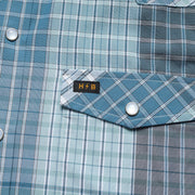 H Bar B Snap Shirt - Blue Plaid