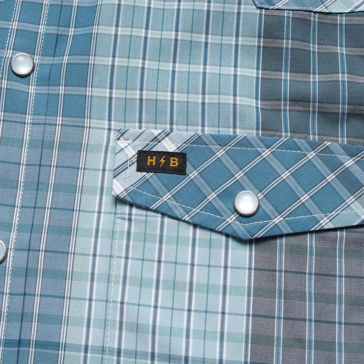 H Bar B Snap Shirt - Blue Plaid