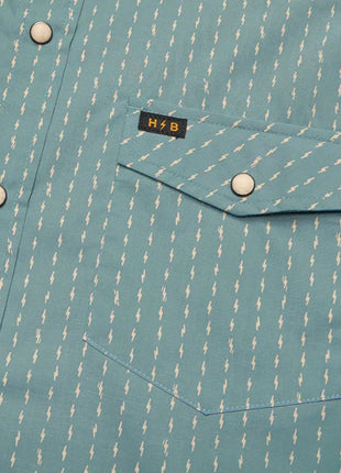 H Bar B Snap Shirt - Smoke Blue