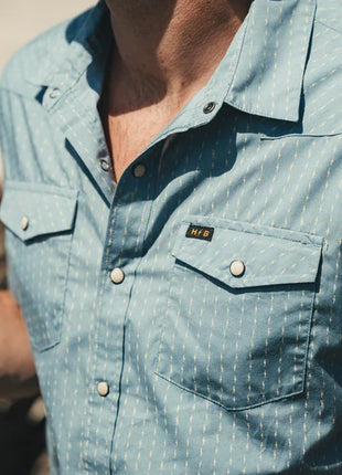H Bar B Snap Shirt - Smoke Blue