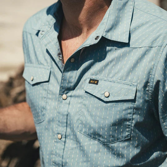 H Bar B Snap Shirt - Smoke Blue
