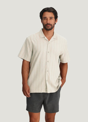 Sullivan Camp Shirt - Sea Salt Stripe