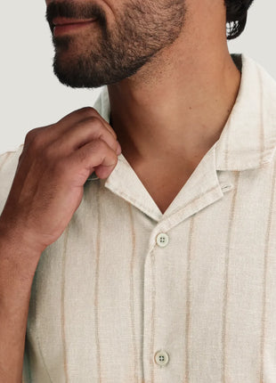 Sullivan Camp Shirt - Sea Salt Stripe