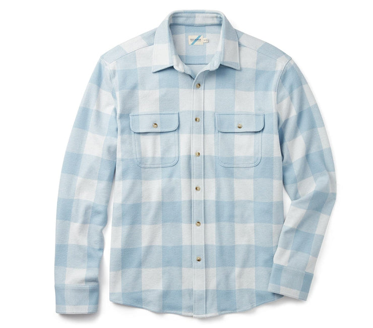 Dunewood Ultra Stretch Flannel - Light Blue Buffalo Check