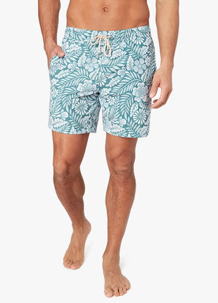 Bayberry Lined Short 7" - Green Floral