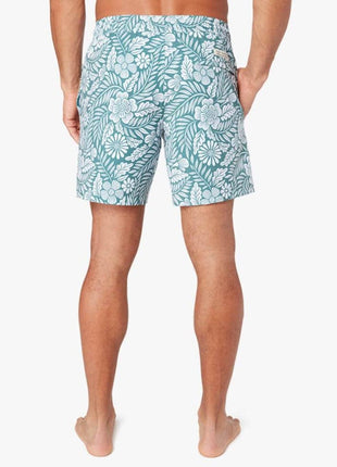 Bayberry Lined Short 7" - Green Floral
