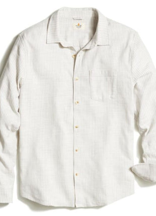 Stretch Selvage LS Shirt - Grey Stripe