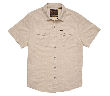 H Bar B Snap Shirt - Eyelet Stripe