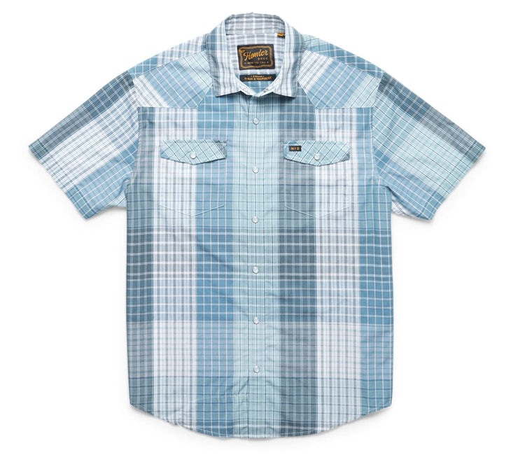 H Bar B Snap Shirt - Blue Plaid