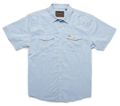 H Bar B Snap Shirt - Faded Blue Oxford