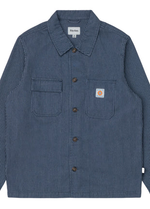 Hickory Stripe Work Shirt - Navy