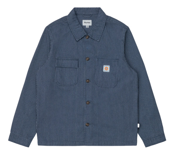 Hickory Stripe Work Shirt - Navy – Man Outfitters
